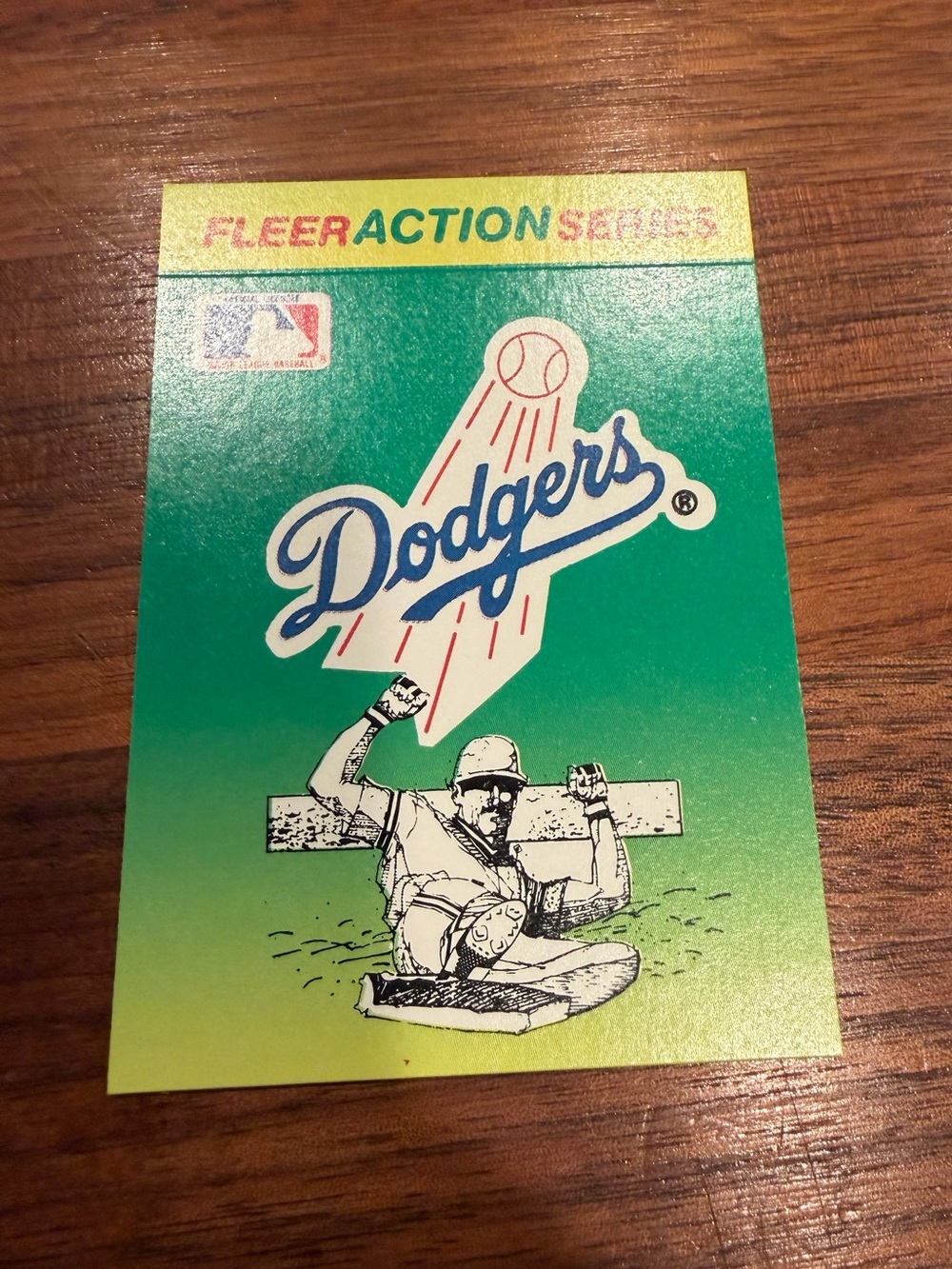 VTG Fleer Dodgers Sticker Card-  1990